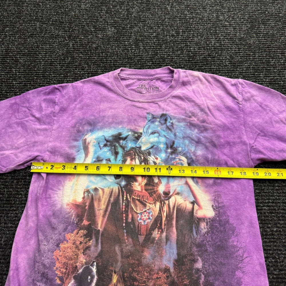 The Mountain Purple Tie Dye Wolf Native American Spirit T-Shirt Mens Medium 2008 - Picture 2 of 13